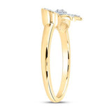 10kt Gold Diamond Bow Ring 1/10CTW-NAT DIA