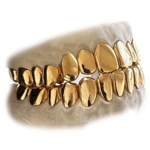 Sterling Silver Florida Style Perm Cut Grillz Set