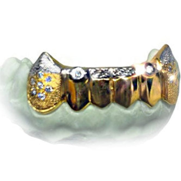 Custom Designed Diamond Grillz with Extended Fang