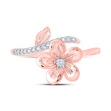10k Gold Diamond Flower Ring 1/12 CTTW