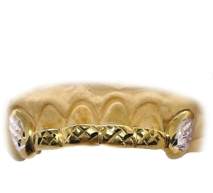 Two-Tone Diamond Cut Bar With Fangs