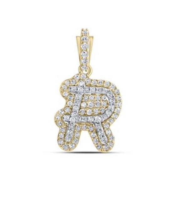 1/5Ctw-Dia Initial R Pendant Style Code Gndpd1642 Yellow