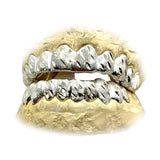 Full “S Cuts” with Diamond Dust Grillz Top & Bottom Set
