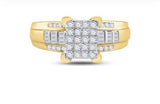 10K Yellow Gold Round Diamond Bridal Engagement Ring 1/2 Cttw Size 9 Style Code Jrww2916-S9