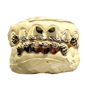 Diamond Cut Tips with Full Diamond Cut Fangs Set 6 on 6