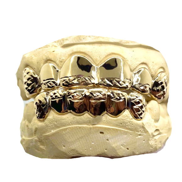 Diamond Cut Tips with Full Diamond Cut Fangs Set 6 on 6
