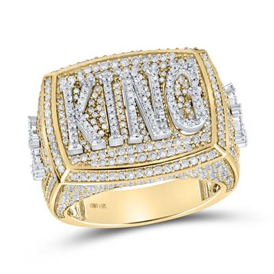 14K Yellow Gold Mens King Ring 2-3/4Ctw-Dia