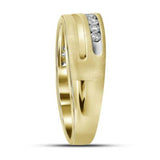 10k Gold Diamond Men's Wedding Band 1 CTTW