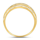 10k Gold Diamond Men's Wedding Band Ring 1/4 CTTW
