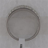 14k White Gold Diamond Pave Men's Band Ring 1-3/8 CTTW