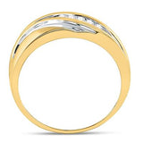 10K Gold Round Diamond Wedding Band Ring 1/4 Cttw