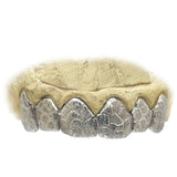 Nugget Cut Grillz with Diamond Dust Set