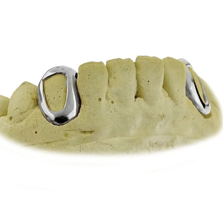 Open Face Fangs with Back Bar Top or Bottom – Grillz Masters