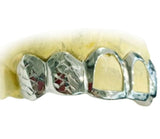 Open Face with Diamond Cut Grillz Top or Bottom 6pc