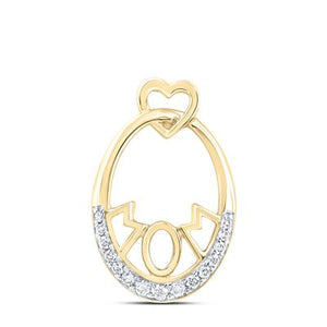 10K Gold Mom Pendant 1/10 Ctw-Dia