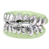 Sterling Silver Florida Style Perm Cut Grillz Set