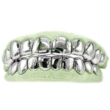 Sterling Silver Florida Style Perm Cut Grillz Set