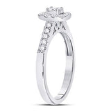 14K White Gold Oval Diamond Solitaire Bridal Engagement Ring 1/5 Ctw (Certified)