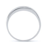 10k Gold Diamond Single Row Men's Wedding Band 1/4 CTTW