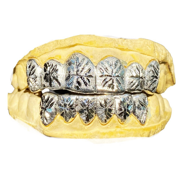 starburst diamond dust grillz Top & Bottom