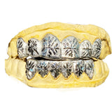 starburst diamond dust grillz Top & Bottom