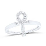 1/10Ctw-Dia Ankh Cross Ring