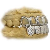 Diamond Cut Grillz Open Face & Solid Set 8 on 8