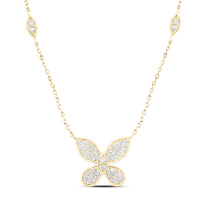 1/3Ctw Dia Nk Butterfly Necklace