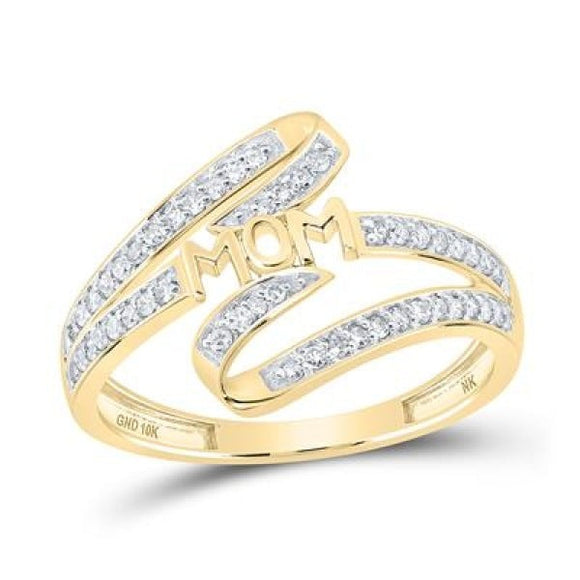 10K Gold Diamond Mom Ring 1/4 Cttw Yellow