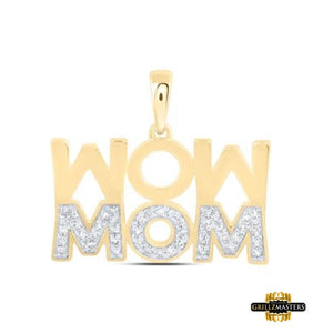 10K Gold Mom Pendant 1/5Ctw-Dia Rose