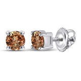 10K White Gold Round Brown Diamond Solitaire Earrings 1 Cttw

Style Code Ewwx1197/w White