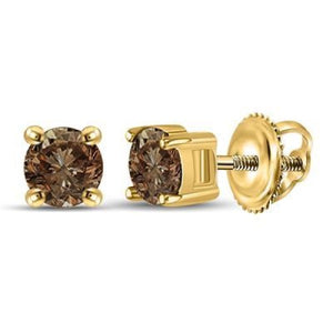 10K White Gold Round Brown Diamond Solitaire Earrings 1 Cttw

Style Code Ewwx1197/w Yellow