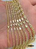 10K Yellow Gold Rope Chain 2Mm