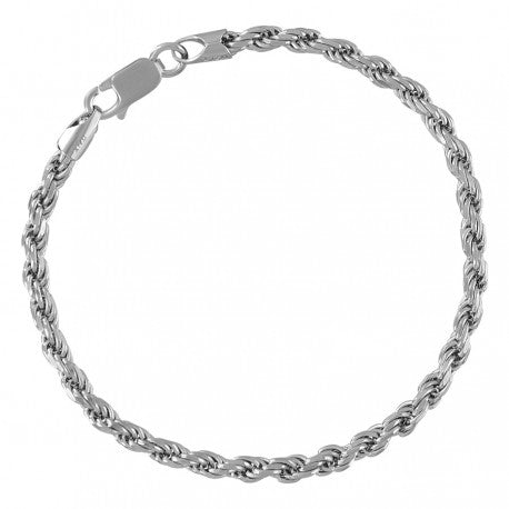 Sterling Silver 3.5mm Rope Bracelet