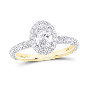 14K White Gold Oval Diamond Solitaire Bridal Engagement Ring 1-3/4 Cttw (Certified)

Style Code 