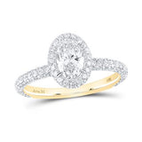14k Gold Oval Diamond Solitaire Bridal Engagement Ring 1-3/4 CTTW (CERTIFIED)