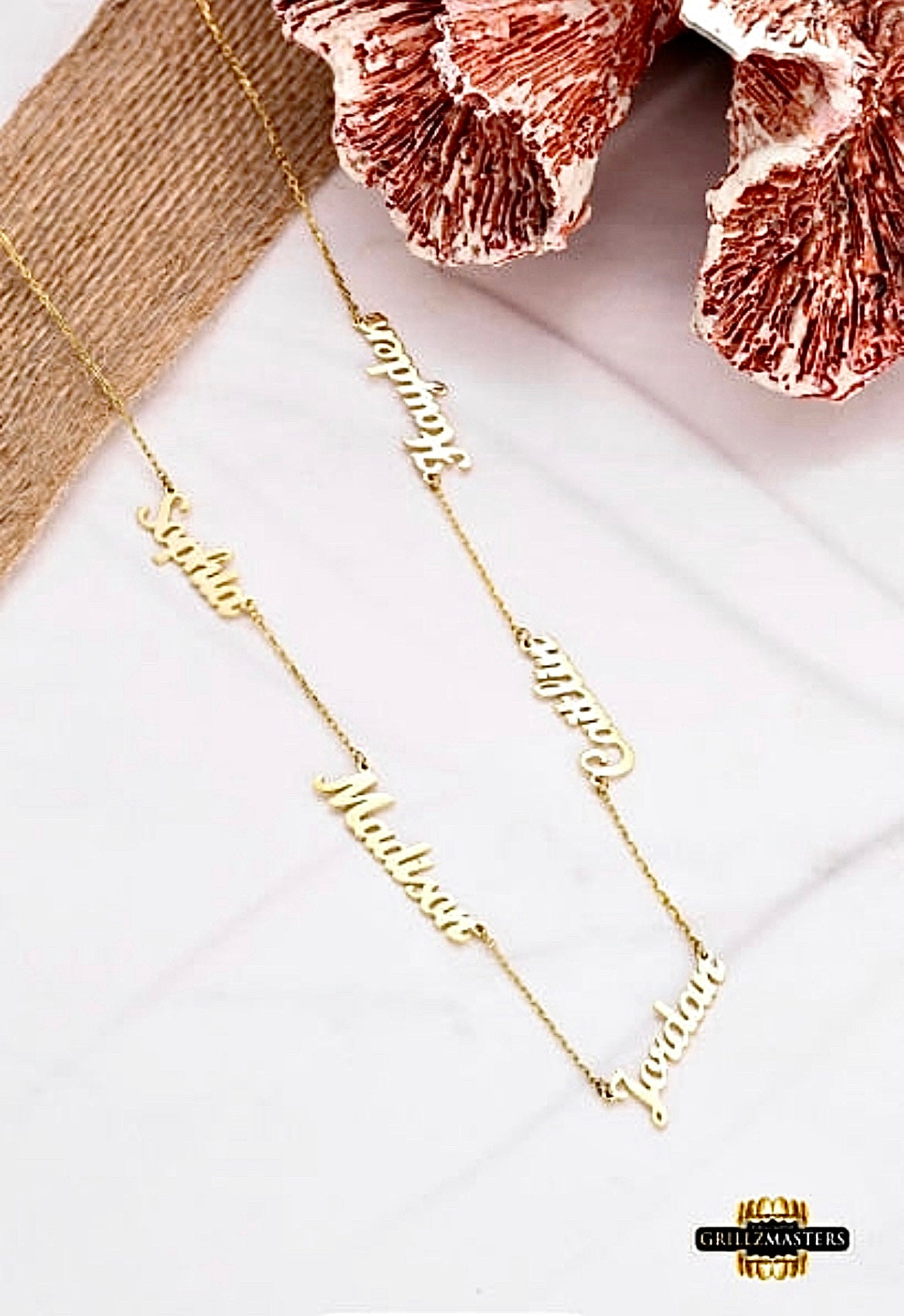 ネックレス・ペンダント [Numbering] Four Tier Strap Necklace 2color Numbering] Four Tier Strap Necklace (Numbering/ネックレス