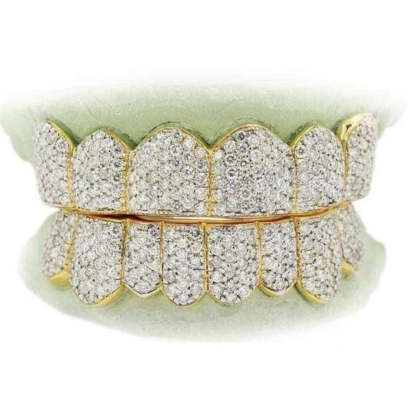 Iced Out Honeycomb Moissanite Grills Top or Bottom
