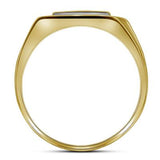 10k Gold Diamond Men's Rectangle Cluster Ring 1/4 CTTW