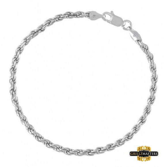 Sterling Silver 3Mm Rope Bracelet
