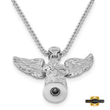 Sterling Silver Angel Ash Holder 18In Necklace
