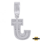 Sterling Silver Cubic Zirconia Initial J Pendant