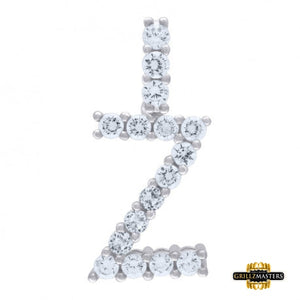 Sterling Silver Cubic-Zirconia Initial Z Pendant