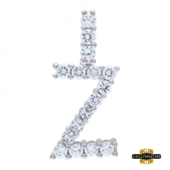Sterling Silver Cubic-Zirconia Initial Z Pendant