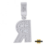 Sterling Silver Cz Initial R Pendant