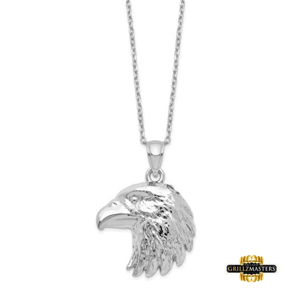 Sterling Silver Eagle Ash Holder 18In Necklace