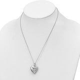 Sterling Silver Rhodium-Plated Antiqued Cz Fly With The Angels 18In Ash Holder Necklace