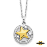 Sterling Silver Rhodium-Plated Gold-Plated Your Brightest Star Ash Holder 18In. Necklace