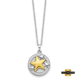 Sterling Silver Rhodium-Plated Gold-Plated Your Brightest Star Ash Holder 18In. Necklace