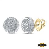Sterling Silver Round Diamond Disk Circle Earrings 1/10 Cttw

Style Code Seww1486/w Yellow